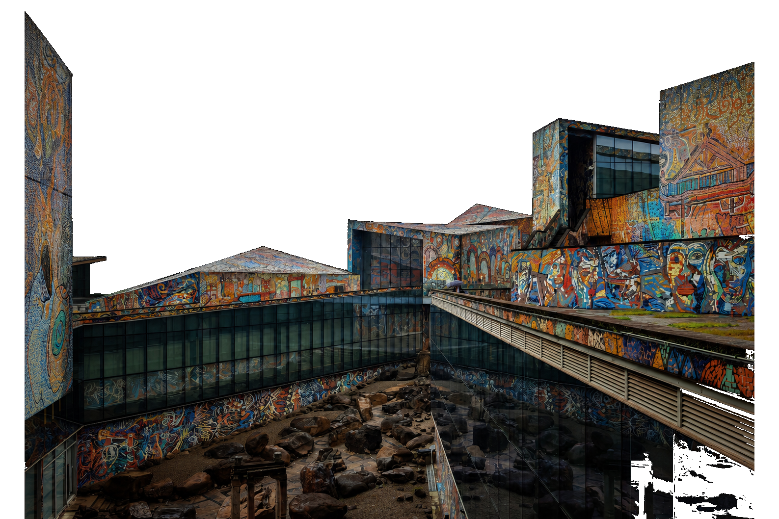 Yvan Lab campus mural architecture